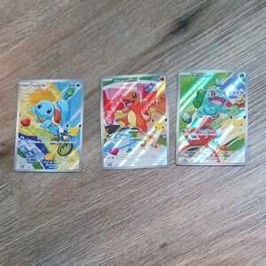 3 Pokemon Series 1 Limited Edition Cards